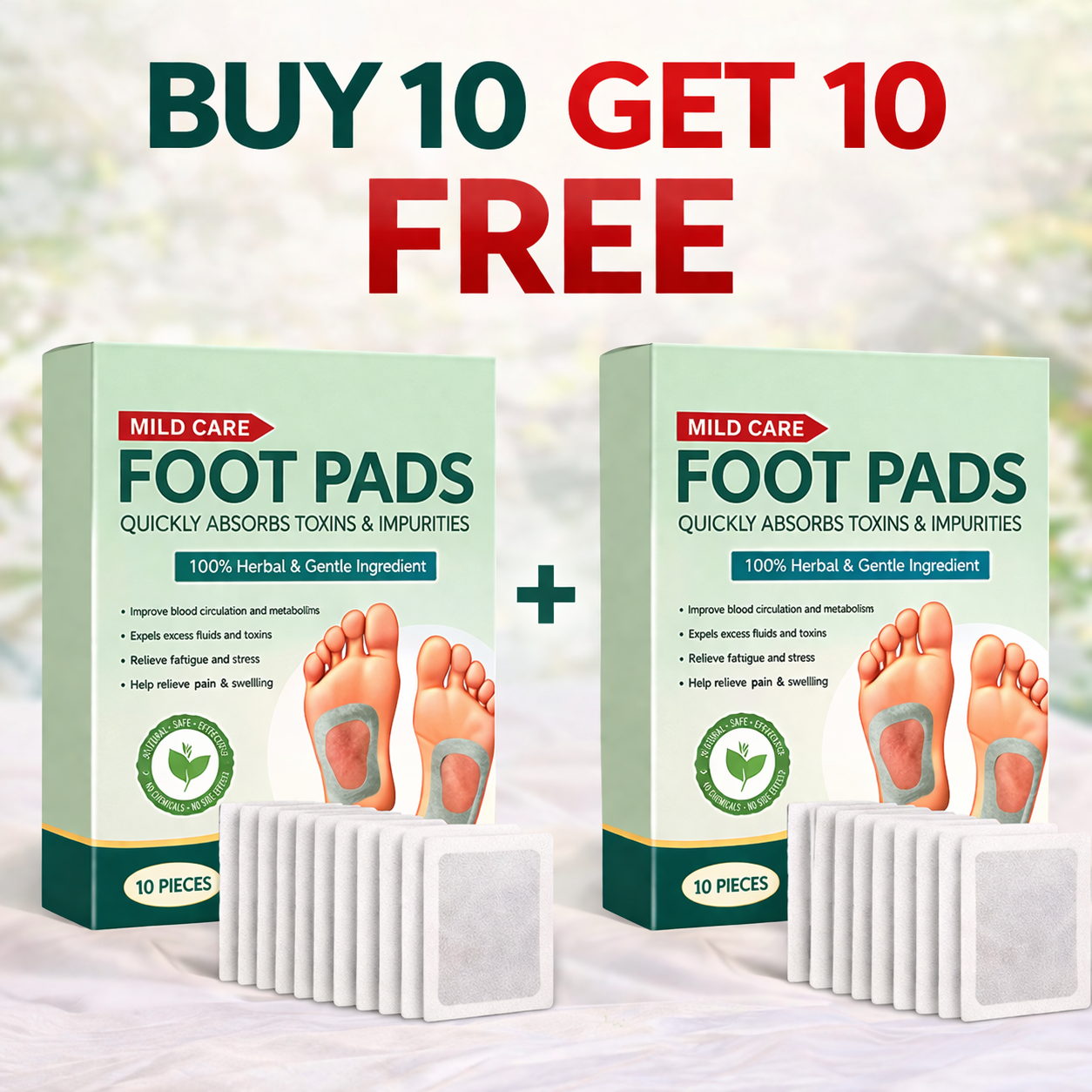 🌿Fubako Premium Natural Detox Foot Patches (2x10 packs) BUY 1 GET 1 FREE