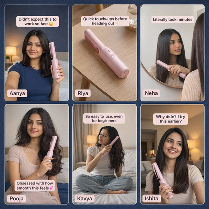 Portable  Cordless Hair Straightener Comb