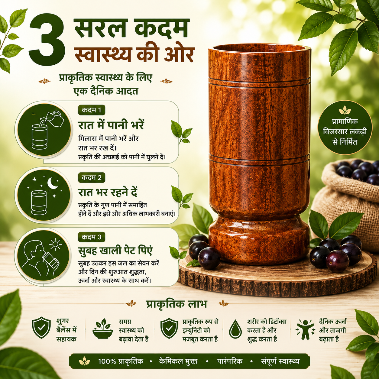 Prakriti™ Vijaysar Glass 100% Sugar Control