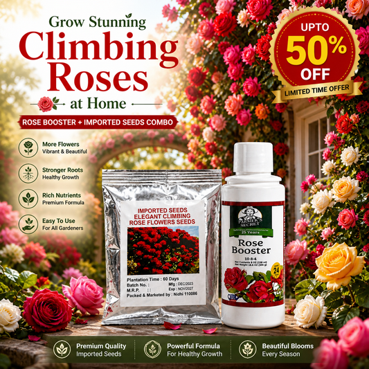 🌿Rose Booster Liquid Plant Food + 🌹Climbing Rose Seeds Combo