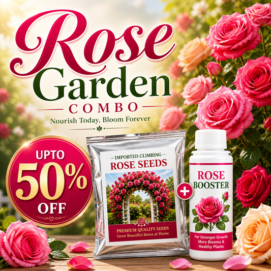 🌿Rose Booster Liquid Plant Food + 🌹Climbing Rose Seeds Combo