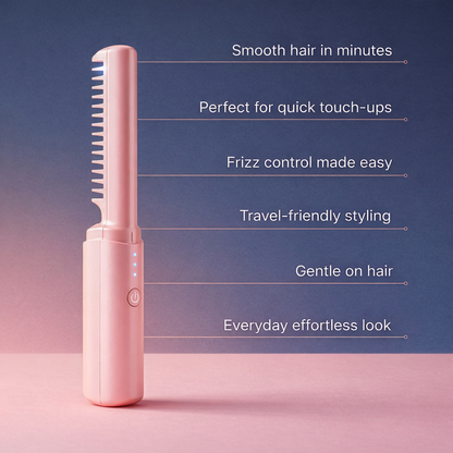Portable  Cordless Hair Straightener Comb